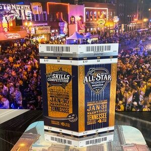 NHL All-Star Game Tickets Hard Sheet 🔥Rare🔥